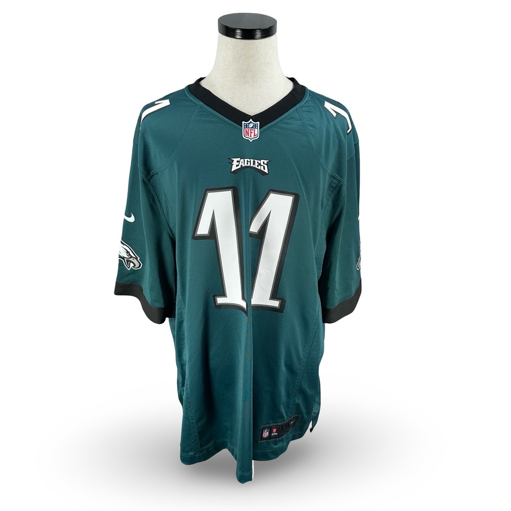 Nike Mens Philadelphia Eagles AJ Brown 11 NFL On Field Jersey‎ Green XXL READ